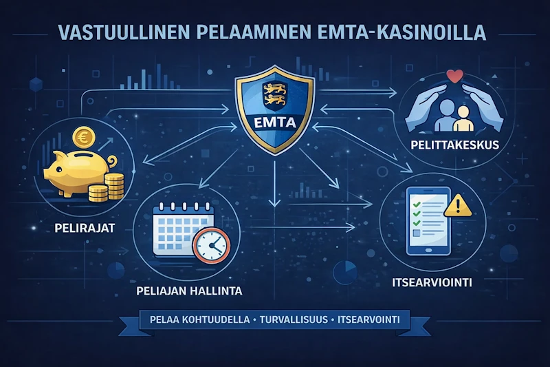 Vastuullinen pelaaminen EMTA-kasinoilla: rajat ja itsesulkeminen